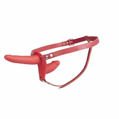 Dildo Toyz4Lovers Proteza - Podwójny Pasek, Regulowany, Czerwony, Wodoodporny
