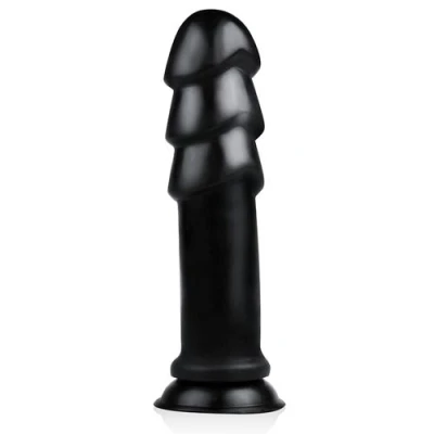 Dildo MadBull XXL z przyssawką, elastyczny, 28,9 cm długości, czarny