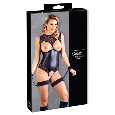 Podwiązki COTTELLI LINGERIE z Kajdankami - Elegancka Koronka, Zmysłowy Akcent