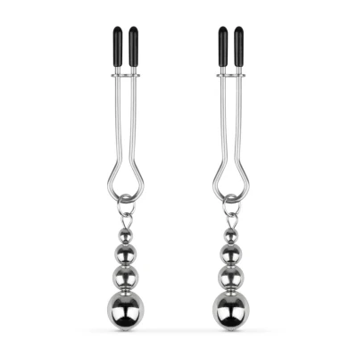 Klamry na sutki - Bedroom Fantasies, metalowe, regulowany nacisk, z łańcuszkiem