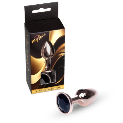 Korek analny (biżuteria) MyLove Toys – stal nierdzewna, czerwono-złoty, 7 cm