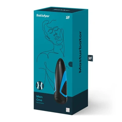 Masturbator Satisfyer Men One, ciśnieniowy, wodoodporny, silikonowy, czarny