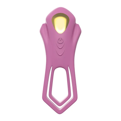 Podwójny wibrujący pierścień Roadster, silikon, 9 trybów wibracji, bordowy