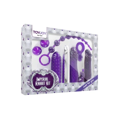 Wibrator królik ToyJoy, silikonowy, z bateriami, zestaw dla par i singli