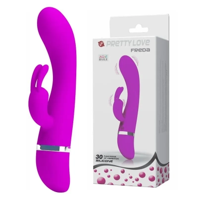 Wibrator silikonowy PRETTY LOVE FREDA, 30 funkcji, przyjazny dla ciała, 18,9 cm