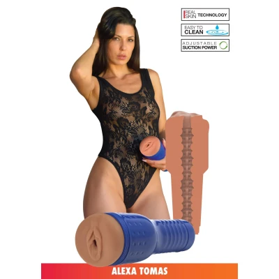 Masturbator Alexa Tomas - Caramel, Real Skin Technology, Wodoodporny, 26 cm