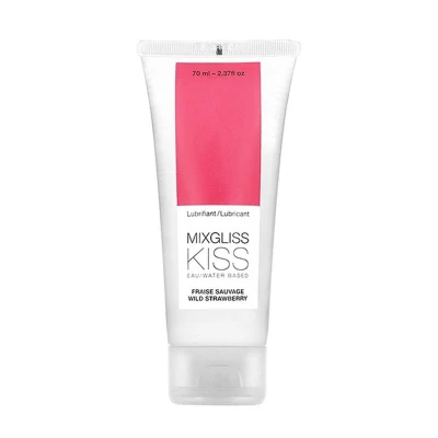 Lubrykant intymny Mixgliss Kiss - Wodna baza, truskawkowy zapach, 70 ml