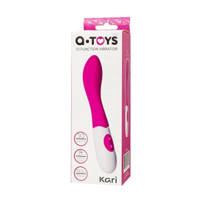 Wibrator A-TOYS Kari, silikonowy, 10 prędkości, długość 19,2 cm