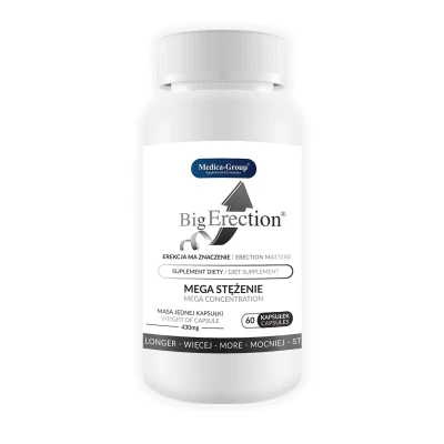 Suplement diety BigErection - 60 kapsułek, zwiększa erekcję, energię seksualną, kontrola wytrysku