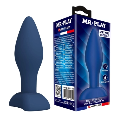 Korek analny MR. Play Bulb M — silikonowy, wodoodporny, ergonomiczny (10,5 cm)