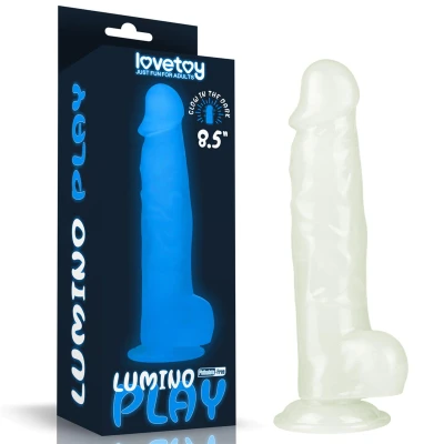 Dildo Lumino Play 8,5'' – TPE, świecący w ciemności, realistyczna tekstura skóry