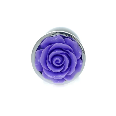 Korek analny – MyLove Toys Jewellery Silver PLUG ROSE, stal nierdzewna, fi 2,7 cm