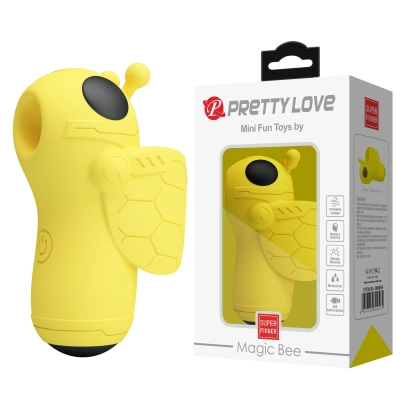 Wibrator na palec Pretty Love Super FingerMagic Bee — silikonowy, 10 trybów stukania