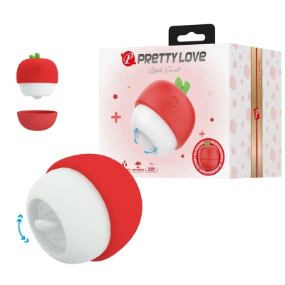 Stymulator łechtaczkowy Apple Secret, Silikonowy, 12 wzorów wibrujących, Wodoodporny