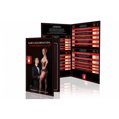 Gra - Karta Egzaminacyjna Grajmy Razem, 40 umiejętności, format A4, dla par 18+