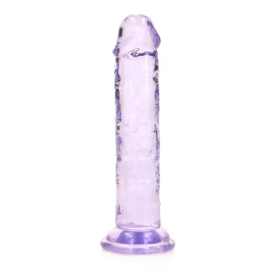 Dildo REALROCK CRYSTAL CLEAR, 6.1'' (15,5 cm), z przyssawką, bez ftalanów, wodoodporne