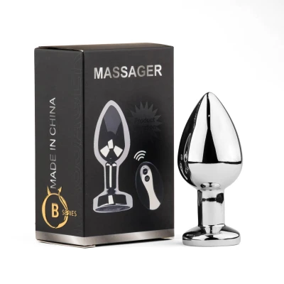 Wibrator analny (butt plug) Metal Series – pilot, 10 trybów, ładowanie magnetyczne