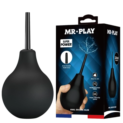 Gruszka do irygacji analnej MR PLAY, gumowa, 224 ml, dysza 7,5 cm