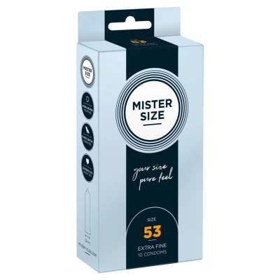 Prezerwatywy Mister Size 53 mm, Lateks, Cienkie, 10 sztuk