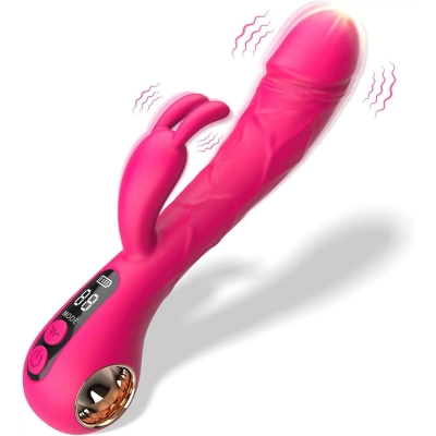 Wibrator króliczek Rabbit G-Spot Dual - silikon 2w1, 9+9 trybów, IPX7, USB magnetyczne