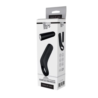 Pierścień erekcyjny – Enhancer Couples, silikonowy, wodoodporny, 9 trybów wibracji