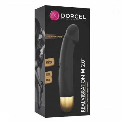 Wibrator realistyczny Dorcel Real Vibration M - 21,95 cm, USB, 10 trybów wibracji