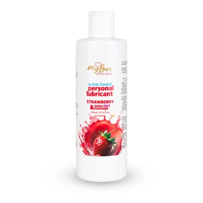Żel intymny i do masażu 2w1 MyLove Aroma Strawberry, wodny, 300 ml