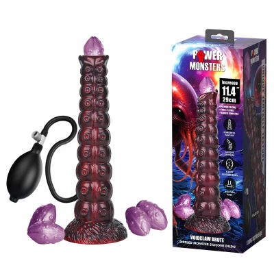 Dildo Power Monsters Voidclaw Brute 29 cm, teksturowany silikon, średnica 5,7 cm
