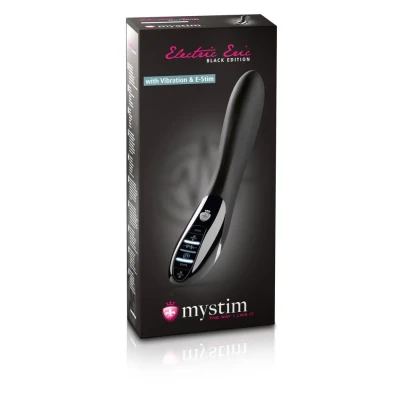 Wibrator E-Stim Eric Black Edition – Mystim, 2 silniki, 8 trybów wibracji, 10 intens.