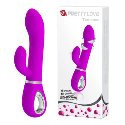 Wibrator silikonowy PRETTY LOVE TERNENCE 19,6cm, 12 wibracji, 4 rotacje
