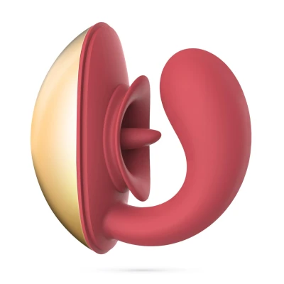 Stymulator łechtaczkowy Crushious Arcane, 10 trybów wibracji, 3 ruchy języka, silikon