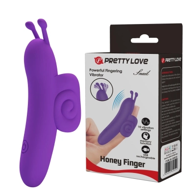 Wibrator na palec PRETTY LOVE - Silikonowy, 10 trybów wibracji, Ergonomiczne dopasowanie