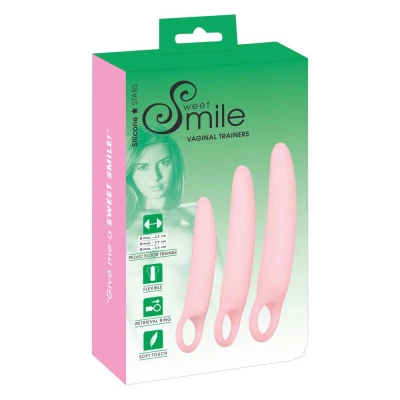 Zestaw do treningu mięśni Kegla Sweet Smile – 3 silikonowe dilda, 2,2-3,4 cm średnicy