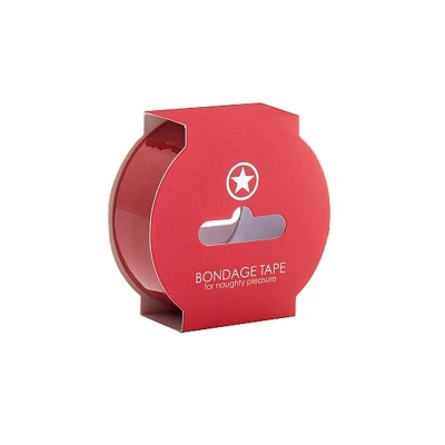Taśma Bondage - Ouch! - Nieprzyklejająca, 17,5 m, Czerwona