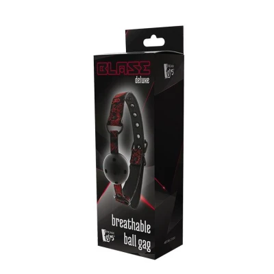 Knebel oddychający BLAZE DELUXE z regulowanym paskiem, materiał: neopren, żelazo, nylon