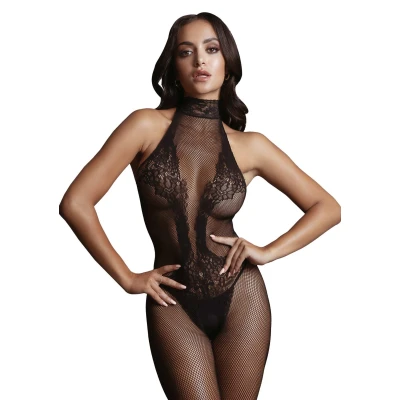 Bodystocking - Koronkowy i Siateczkowy, Elastyczny, One Size S-XL