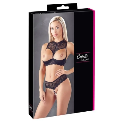Biustonosz typu shelf COTTELLI LINGERIE - Koronkowy, lekko wyściełany, regulowane ramiączka