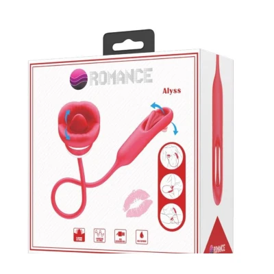 Stymulator Łechtaczki Romance - Alyss, Wibracje 5 Trybów, Silikon, Czerwony