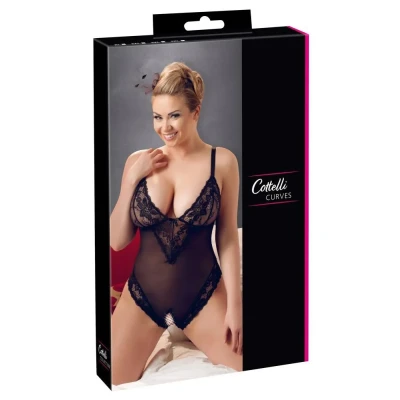 Body COTTELLI LINGERIE XL - Powernet, regulowane paski, kwiatowa koronka