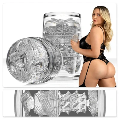 Masturbator Quickshot Fleshlight Mia Malkova – przezroczysty, 2 wejścia, 11,2 cm