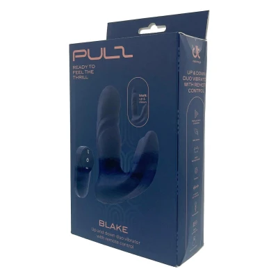 Wibrator podwójny PULZ BLAKE z pilotem, silikonu, wodoodporność IPX7, 2 silniki