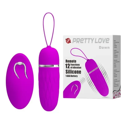 Wibrator silikonowy PRETTY LOVE DAWN, 12 funkcji, z pilotem, wodoodporny