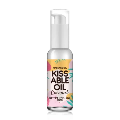 Olejek do masażu - Kissable - Kokosowy 50 ml, aromatyczny, z dodatkiem tokoferolu