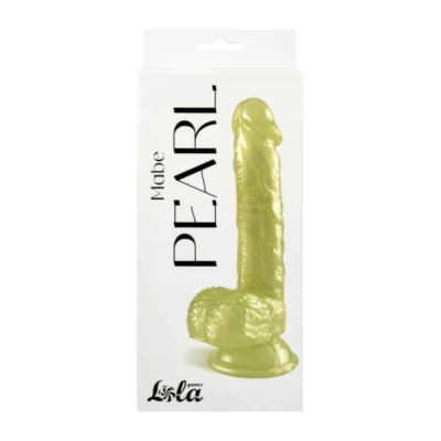 Dildo perłowy Mabe Pearl - 20,5 cm, realistyczny design, przyssawka do powierzchni