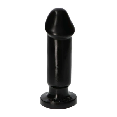 Dildo Caio Black - 13 cm, 5 cm średnicy, przyssawka, wodoodporny, włoskie wykonanie