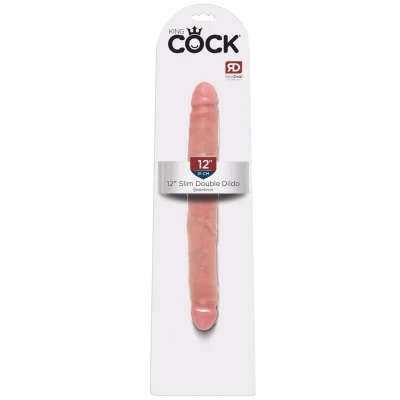 Dildo Slim Double 12" KC - PVC, długość 30,5 cm, średnica 3,6 cm, elastyczny