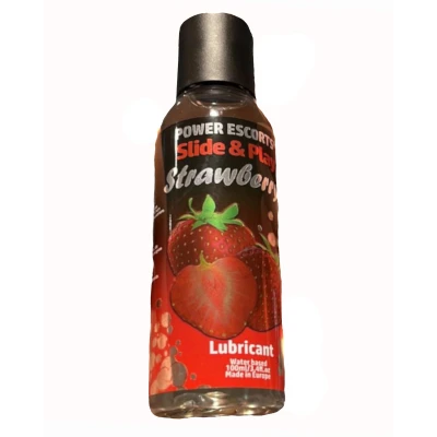 Żel nawilżający, Żel-Power Escorts, truskawkowy, 100ml, bezpieczny dla skóry