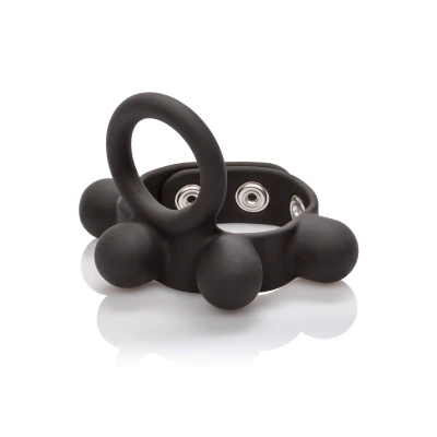 Pierścień C-Ring Medium Black - Silikonowy, Zewnętrzny 2 cm, Długość 21.5 cm