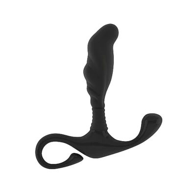 Masażer prostaty No.27 - zakrzywiony, silikonowy, idealny dla początkujących, czarny