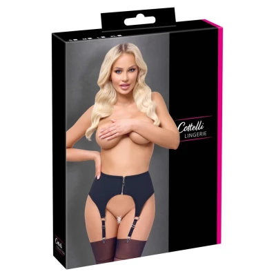 Pas do pończoch COTTELLI LINGERIE - matowy, rozciągliwy, zamek błyskawiczny